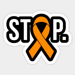 Stop Orange Ribbon Gun Violence Awareness Sticker